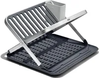 OXO Good Grips Aluminum Fold Flat Dish Drying Rack, 2-Tier OXO Good Grips Aluminum Fold Flat Dish Drying Rack, 2-Tier
