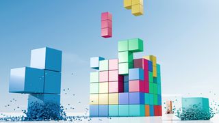 A visualisation of Tetris blocks falling.