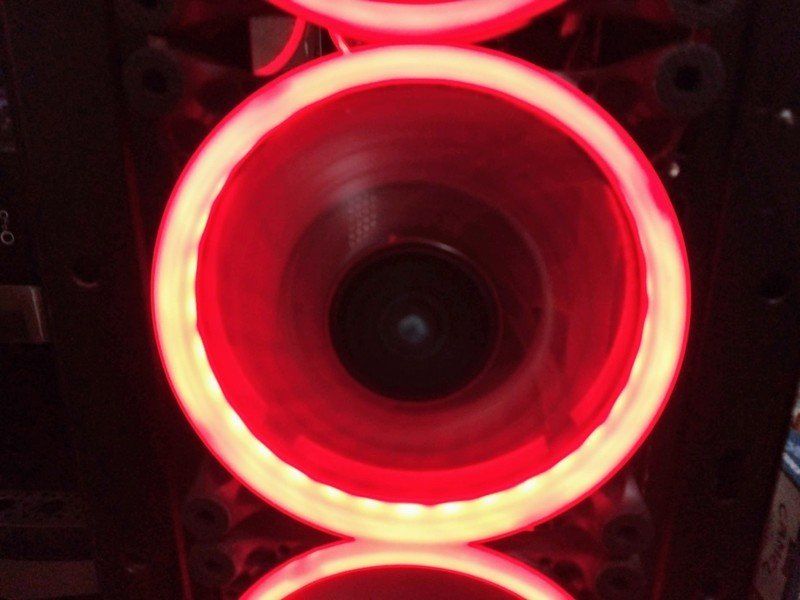 A moving computer fan