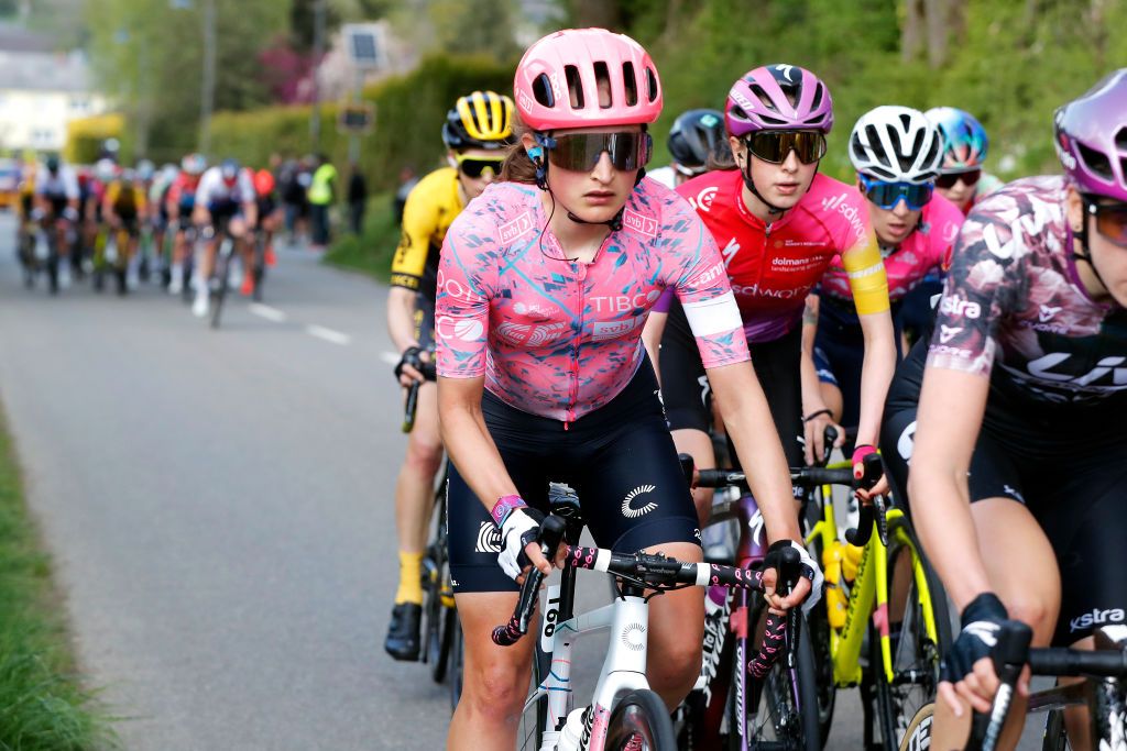 STEINFORT LUXEMBOURG APRIL 30 Magdeleine VallieresMill of Canada and Team EF Education Tibco Svb competes during the 14th Ceratizit Festival Elsy Jacobs 2022 Stage 1 a 1214km stage from Steinfort to Steinfort felsy on April 30 2022 in Steinfort Luxembourg Photo by Bas CzerwinskiGetty Images