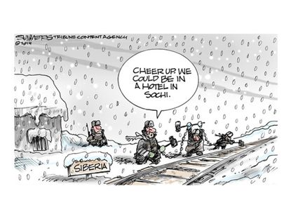 Editorial cartoon Sochi problems