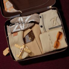 two images featuring Louis Vuitton' Sneakarina shoe