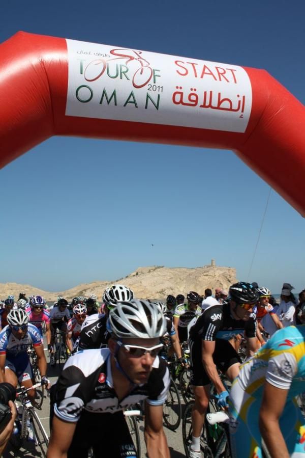 Andreas Klier (Garmin-Cervelo) passes under the start arch