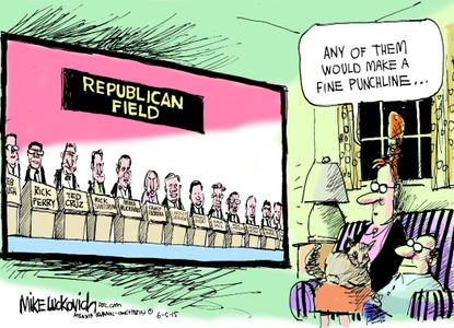Political cartoon U.S. GOP 2016 Candidates