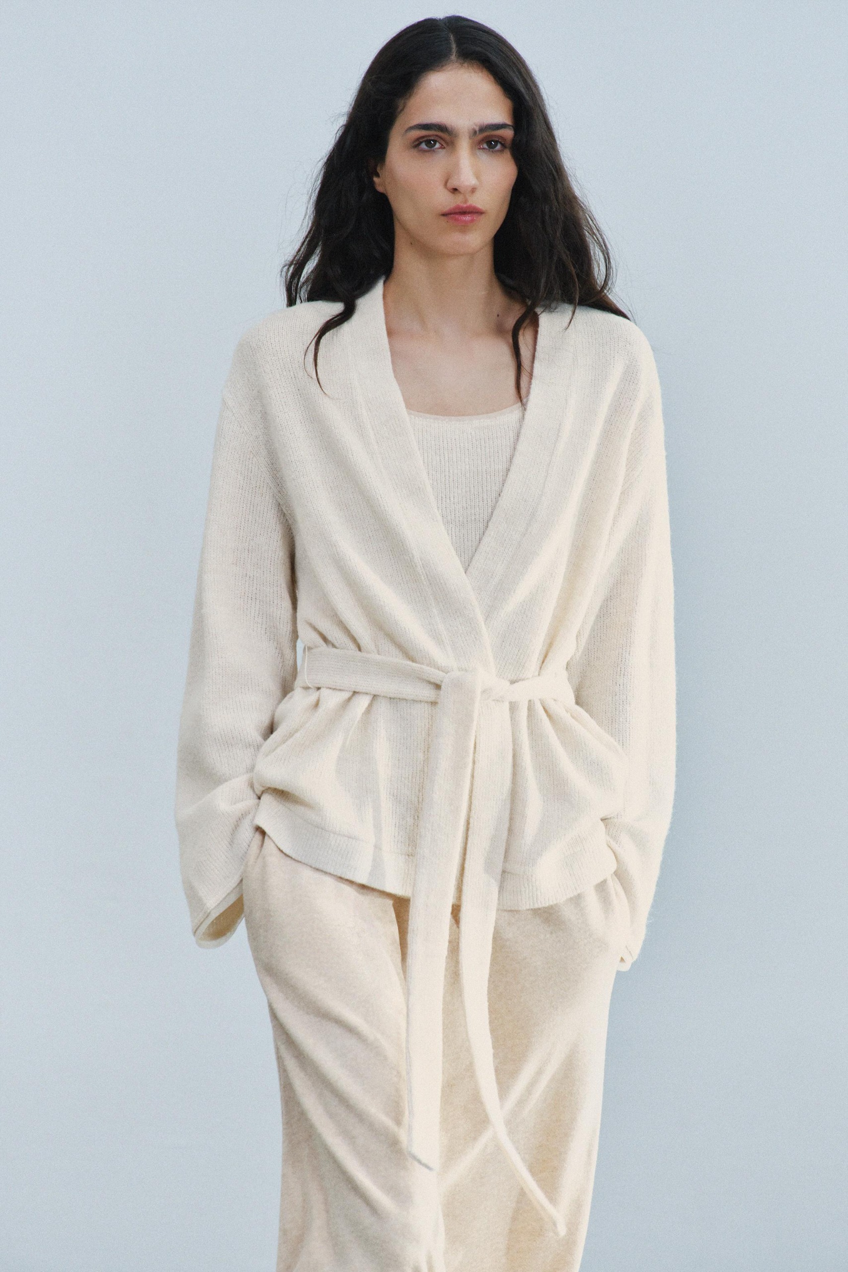 Belted Jacket - Mid-Ecru - S