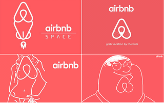 Airbnb spoof logos by Tumbler user airbnblogos