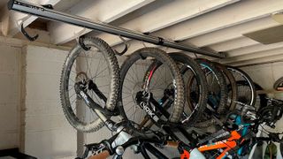 The Spacerail bike storage system in use