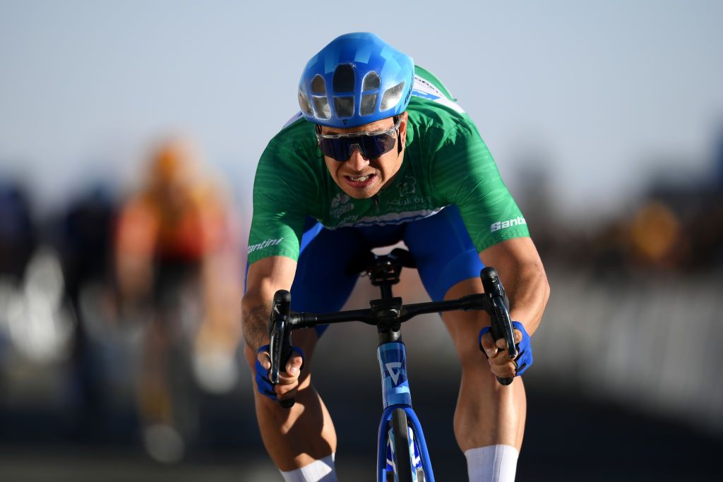 Dylan Groenewegen (Jayco Alula) went long in the sprint but was beaten by Jonathan Milan