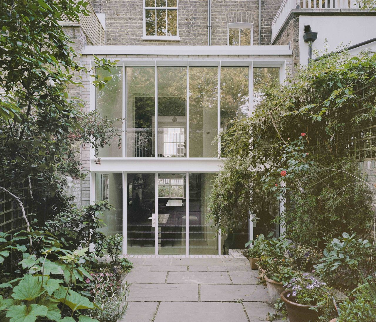 View from garden of Camden house renovation by EBBA architects