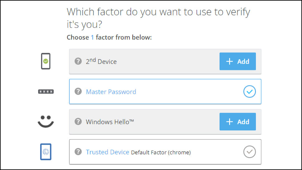 McAfee Total Protection Essential TrueKey authentication.