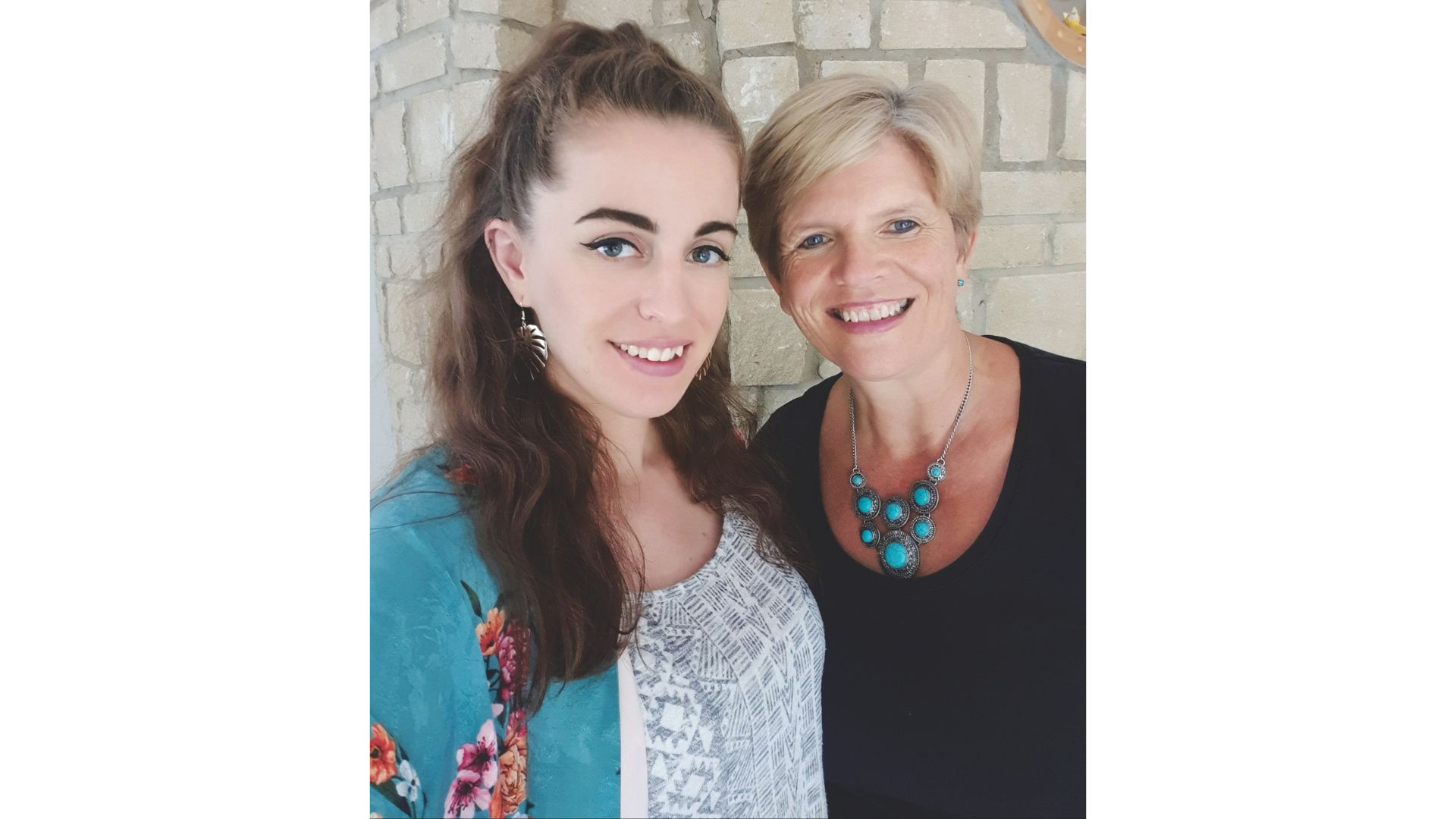 Kelly Young on her 24th transplant anniversary, at home with her mother Denise