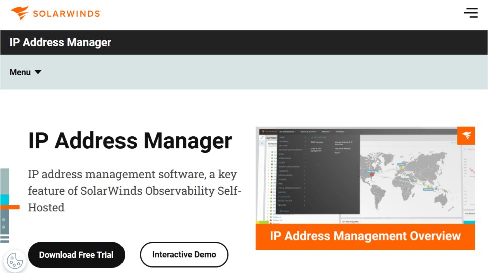 Solarwinds website screenshot (July 2025).