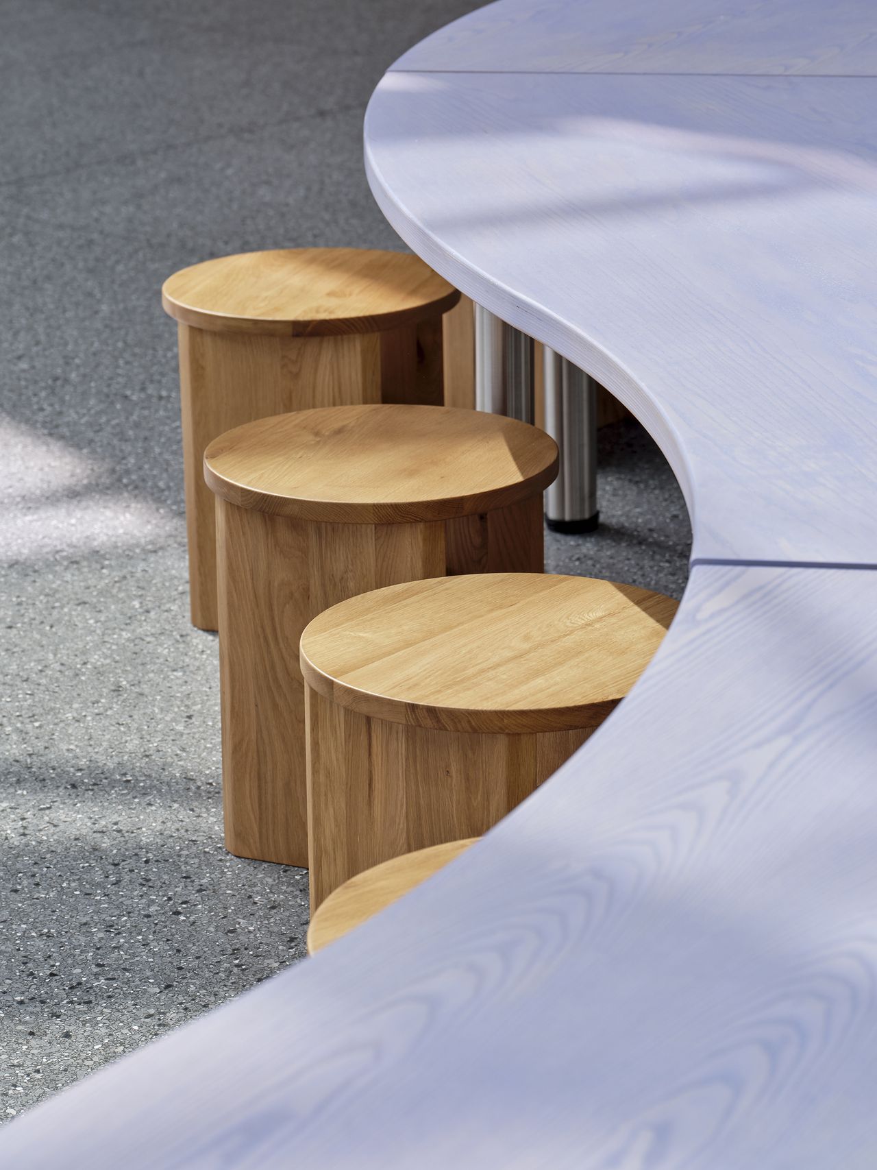 The interiors of the Brooklyn Museum's new cafe feature whimsically shaped furniture inspired by rivers and nature.