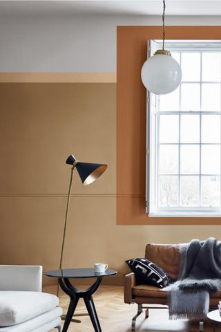 A room painted in Spiced Honey emulsion from Dulux