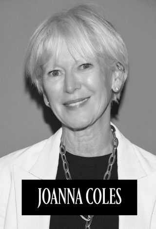 Former editor in chief of Marie Claire Joanna Coles wearing a white blazer