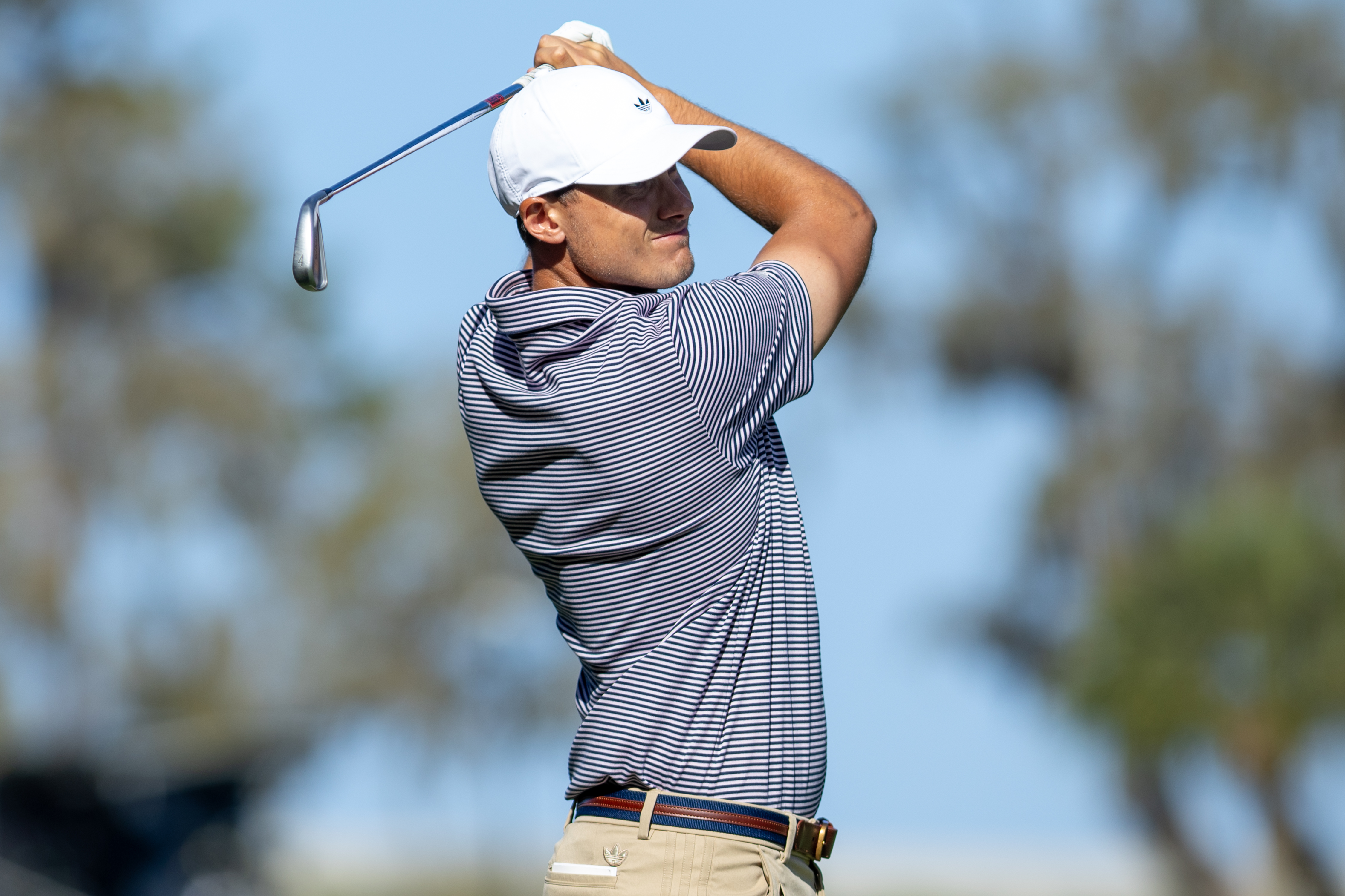 Ludvig Aberg hits an iron