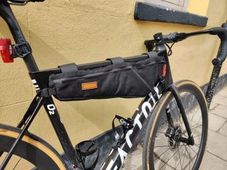 Restrap Frame Bag Large viewed from the right side on a Factor O2 bike