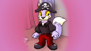 The Neopets fashion game depicting a pirate Lupe.