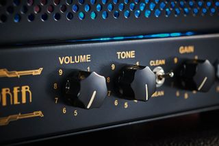 Simple volume and tone controls hide a wide range of sounds, from sparkling clean to full-on overdrive.
