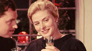 Ingrid Bergman sips wine in Anastasia