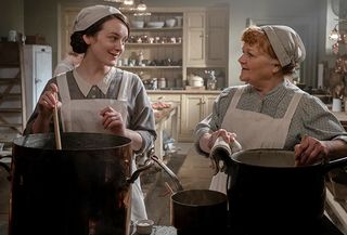 Sophie McShera and Lesley Nicol in Downton Abbey A New Era