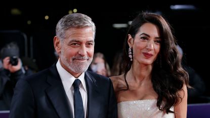 George Clooney and Amal Clooney attend "The Tender Bar" Premiere during the 65th BFI London Film Festival at The Royal Festival Hall on October 10, 2021 in London, England.