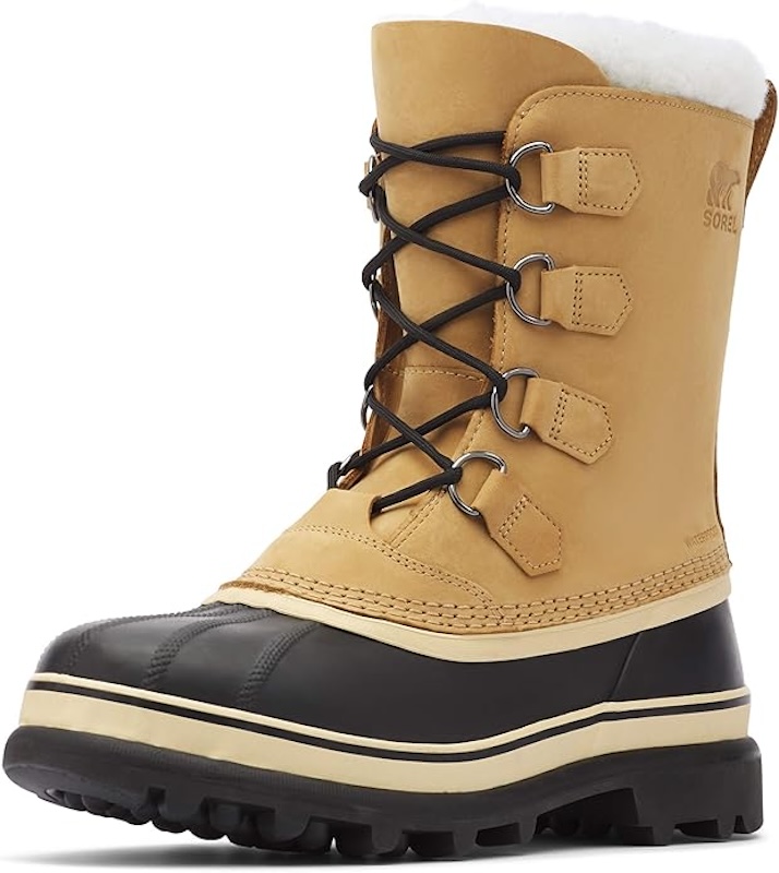 Sorel Men's Caribou Warm Lining Mid-Calf Boots in beige 