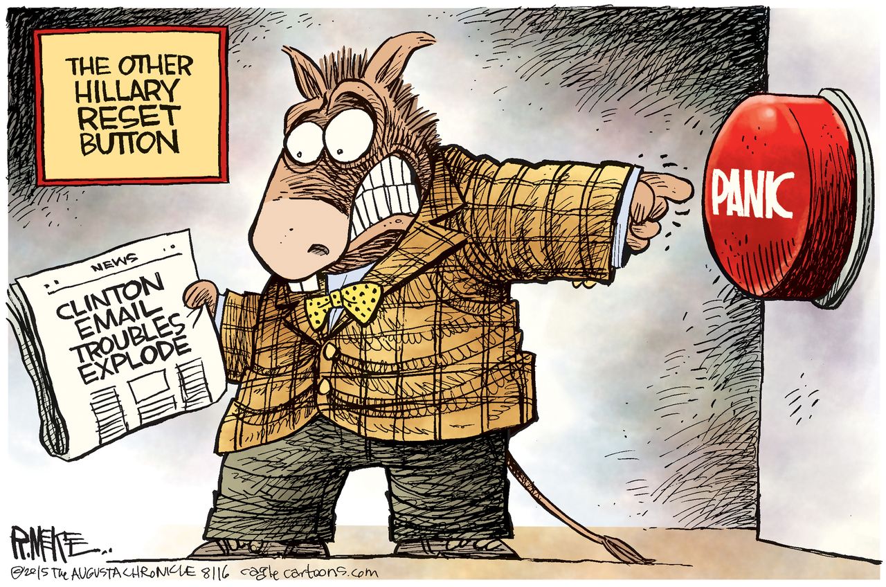 Political cartoon U.S. Hillary Clinton Democrats