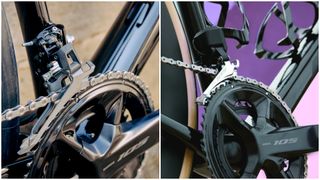 Shimano 105 electronic and mechancail groupsets