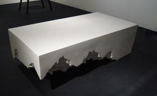 Cast marble coffee table