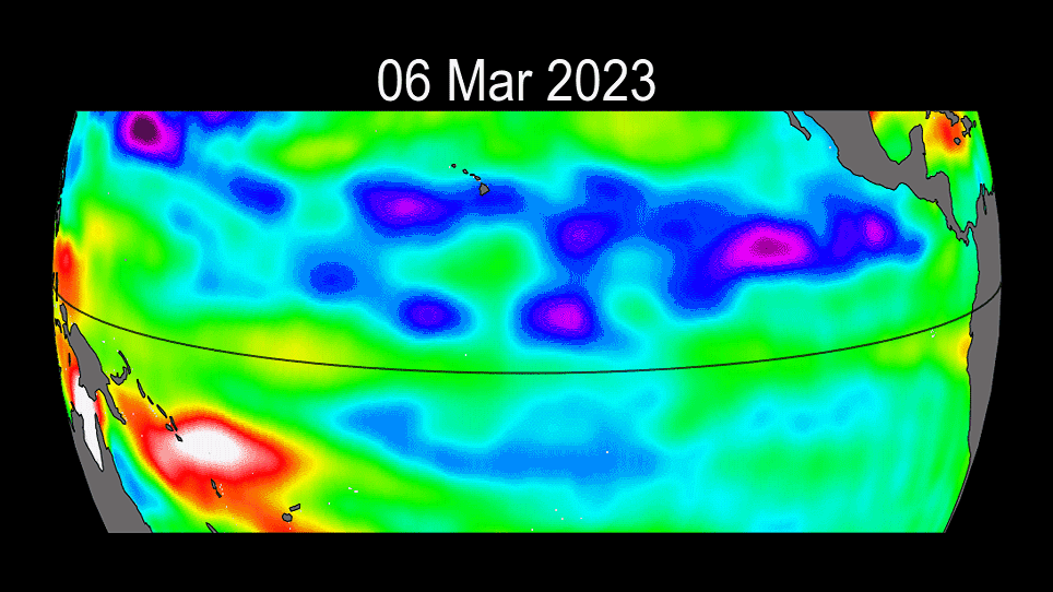 Animation of ongoing progress of the 2023 El Niño event.