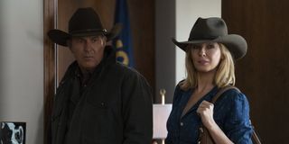 john and beth dutton in office on yellowstone season 3 finale