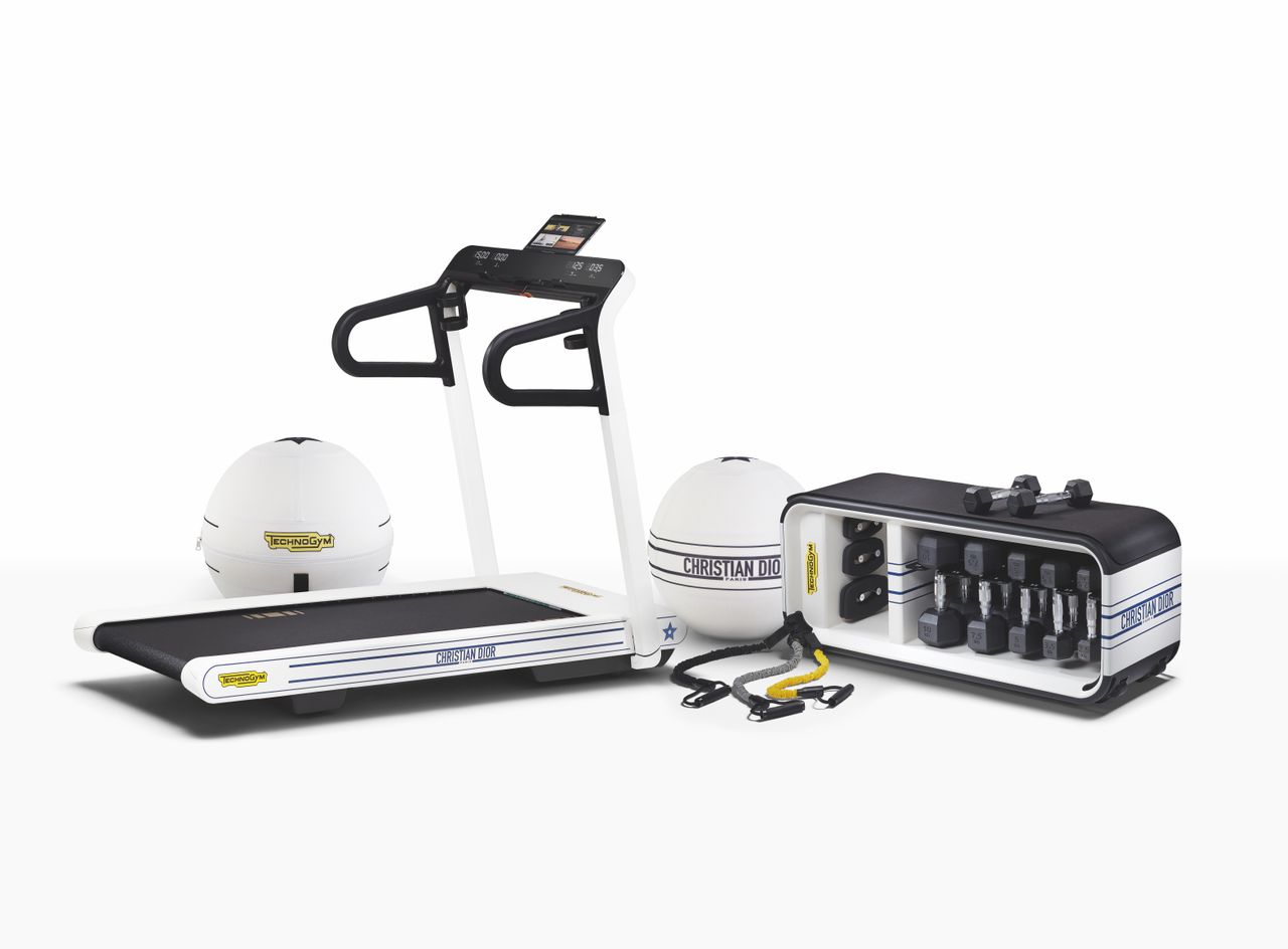 White and black gym equipment