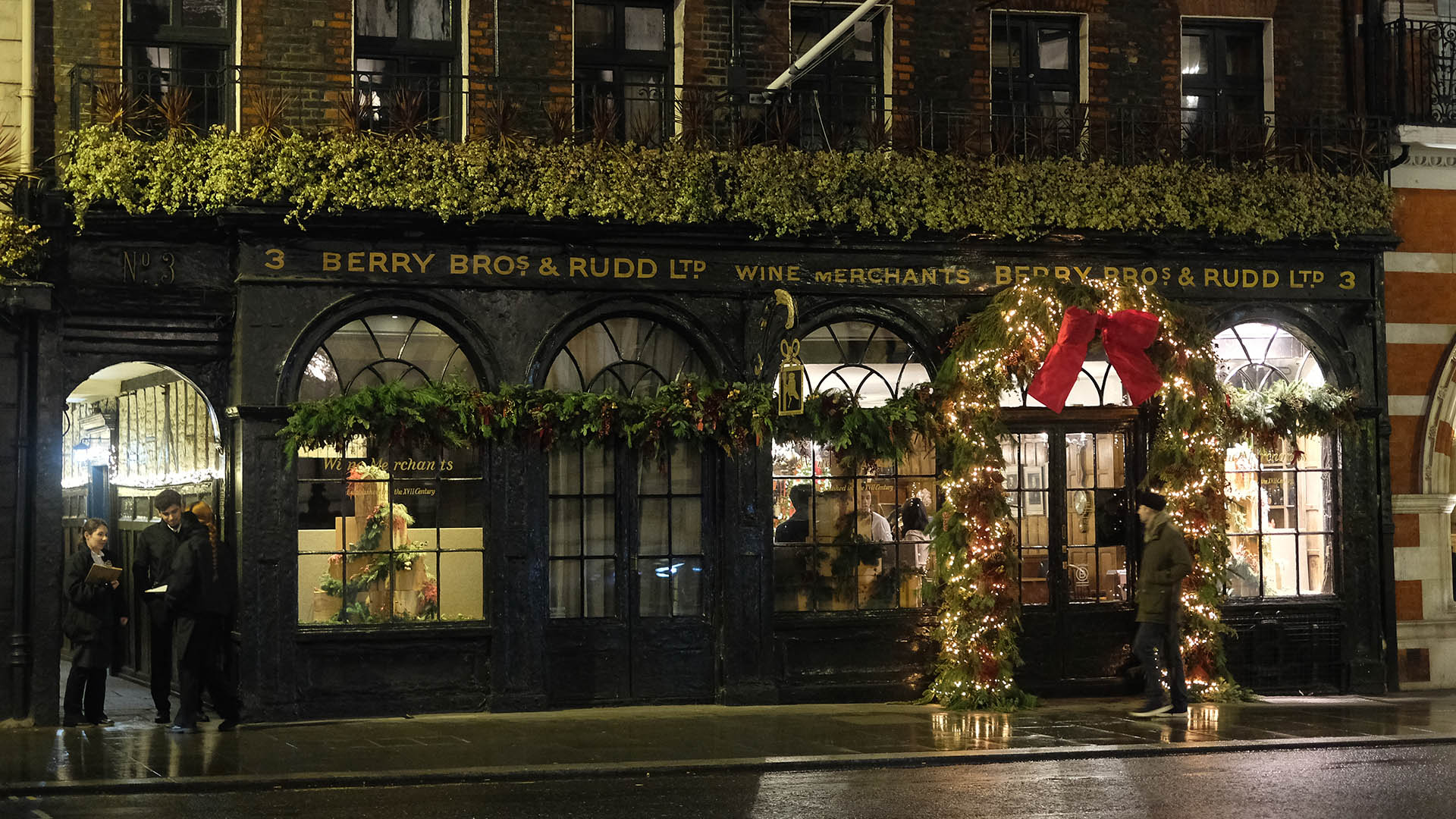 A photo of the front of Berry Bros. and Rudd.