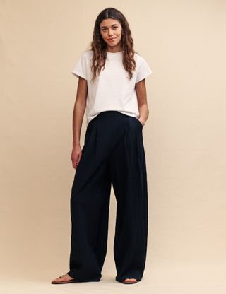 Black Wide Leg Zeena Trousers