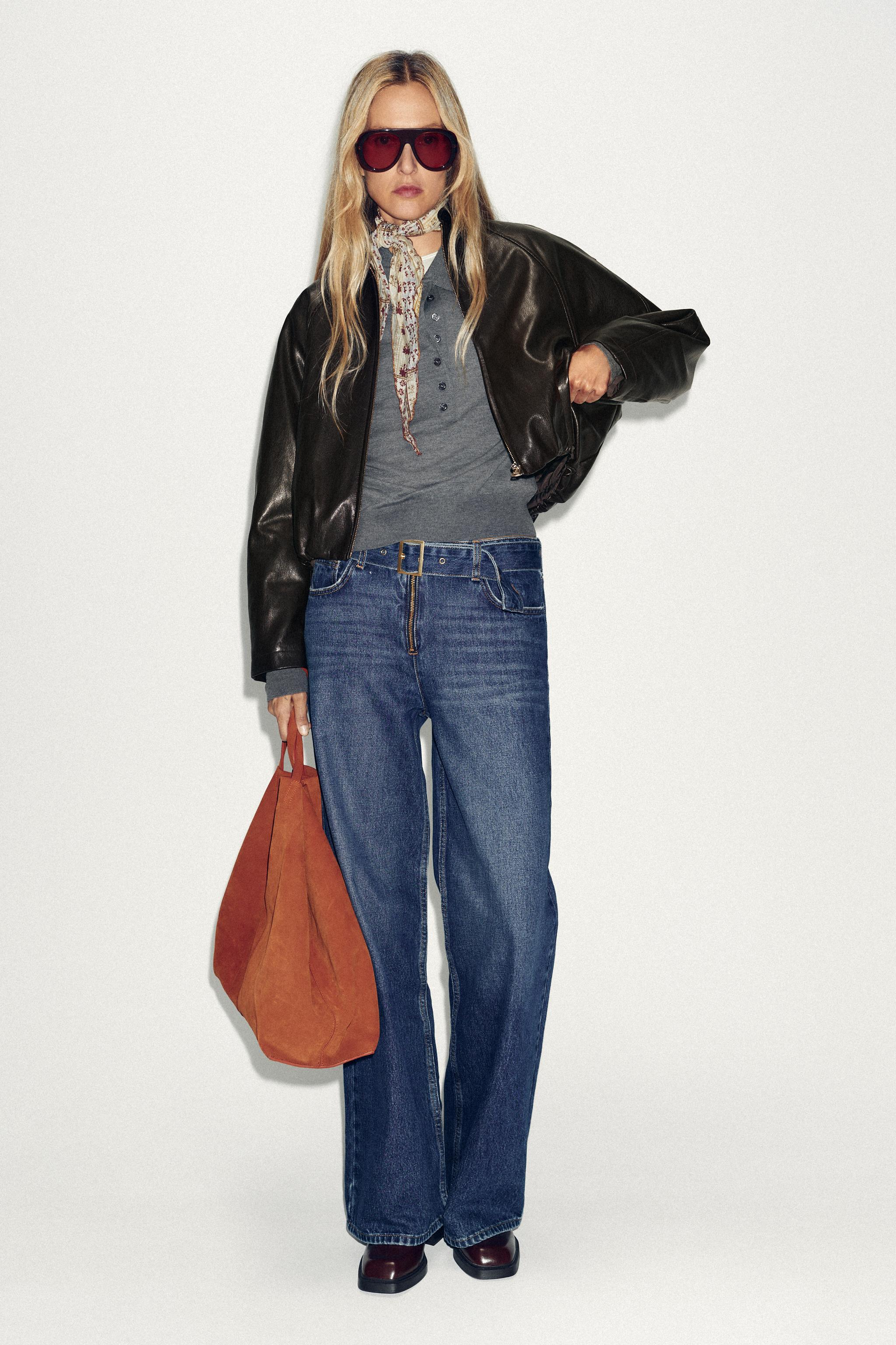 Faux Leather Bomber Jacket