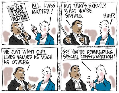Editorial cartoon U.S. Black Lives Matter