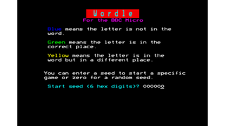 Wordle port on a BBC Micro