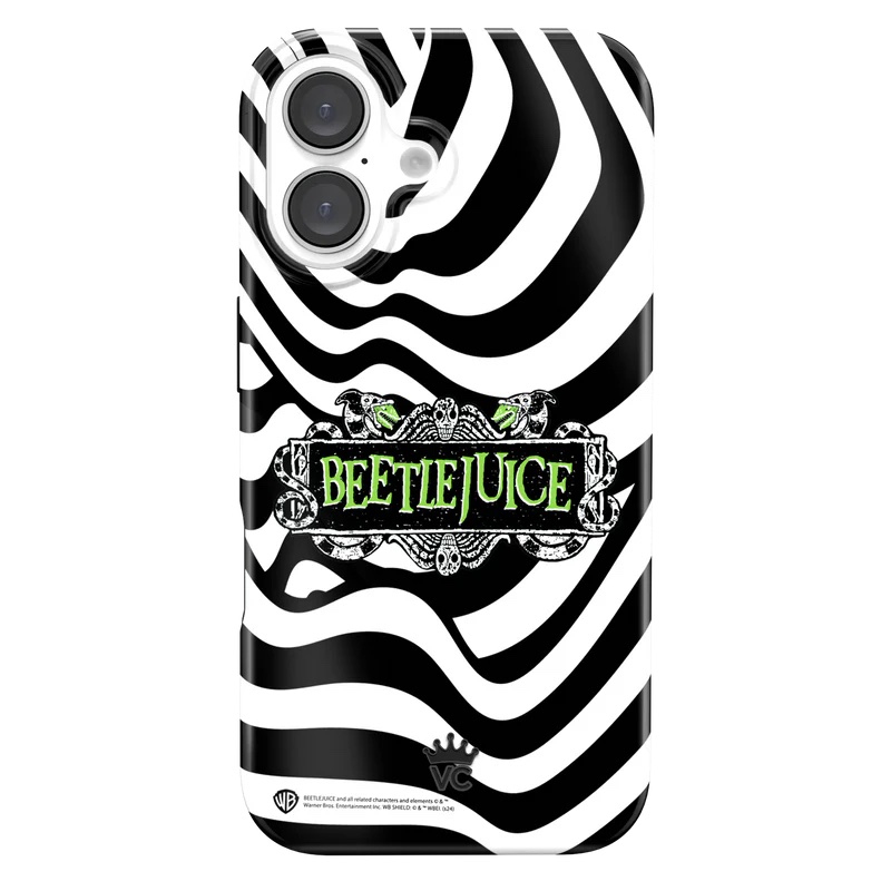 Beetlejuice Black and White Striped Phone Case