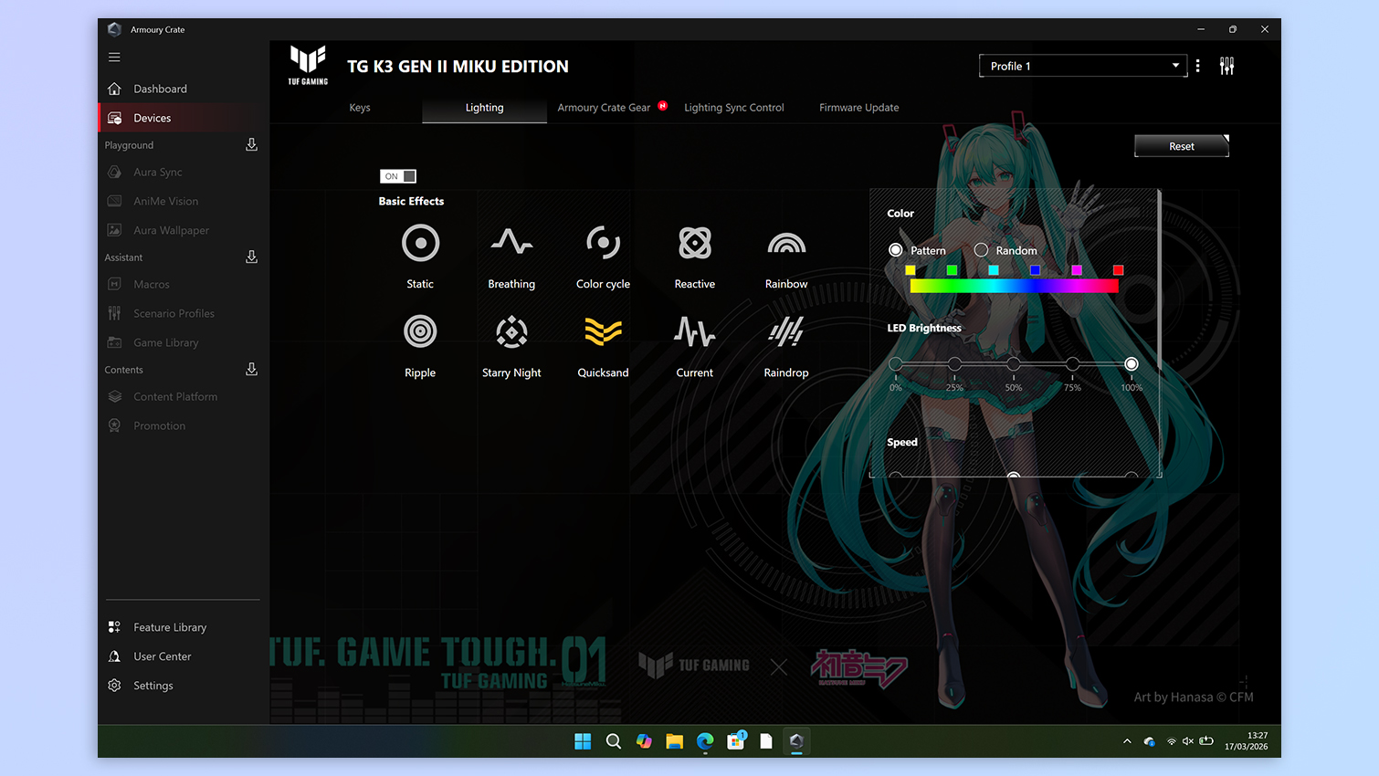 Asus Armoury Crate software screenshots