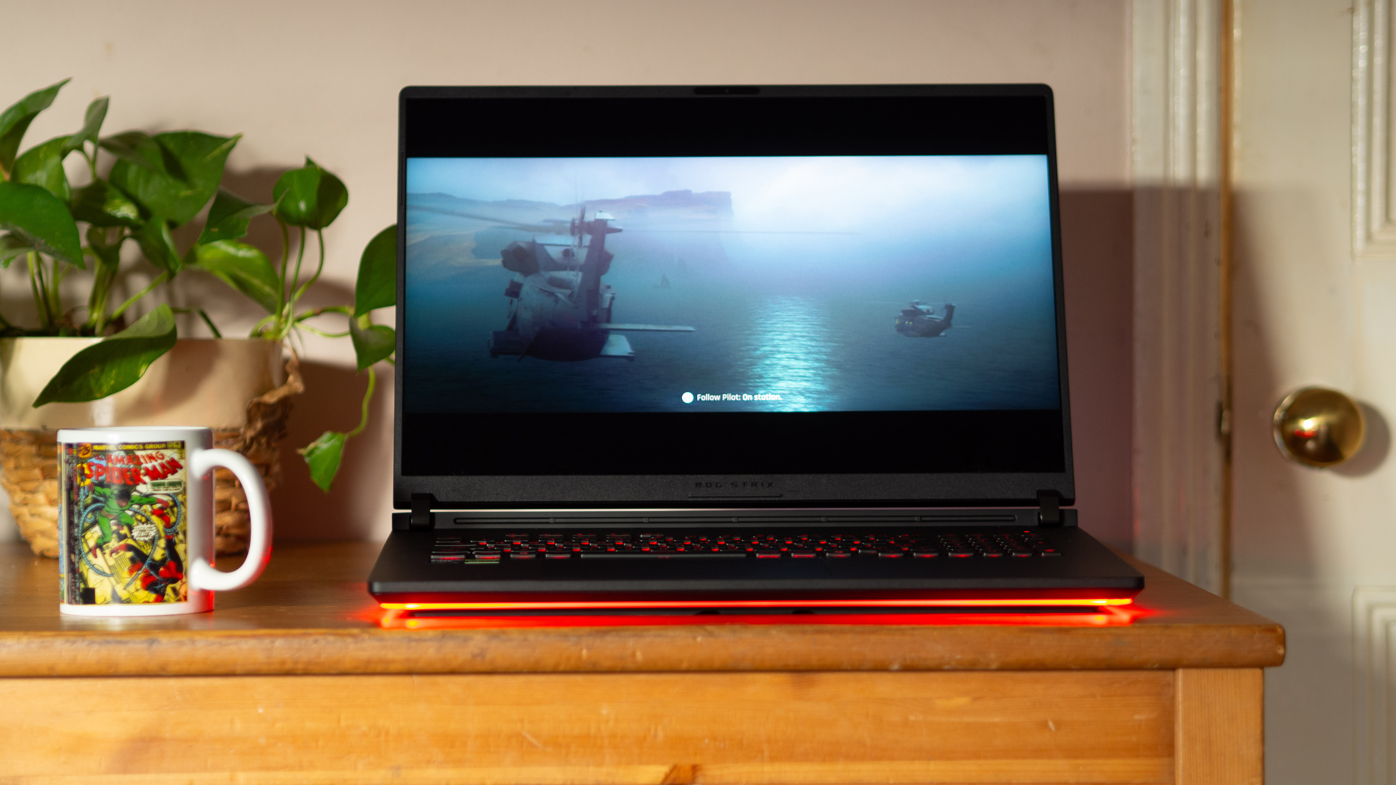 Asus ROG Strix Scar 18 G835 gaming laptop on desk