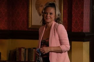 Linda Carter's face lights up when she sees Mick Carter