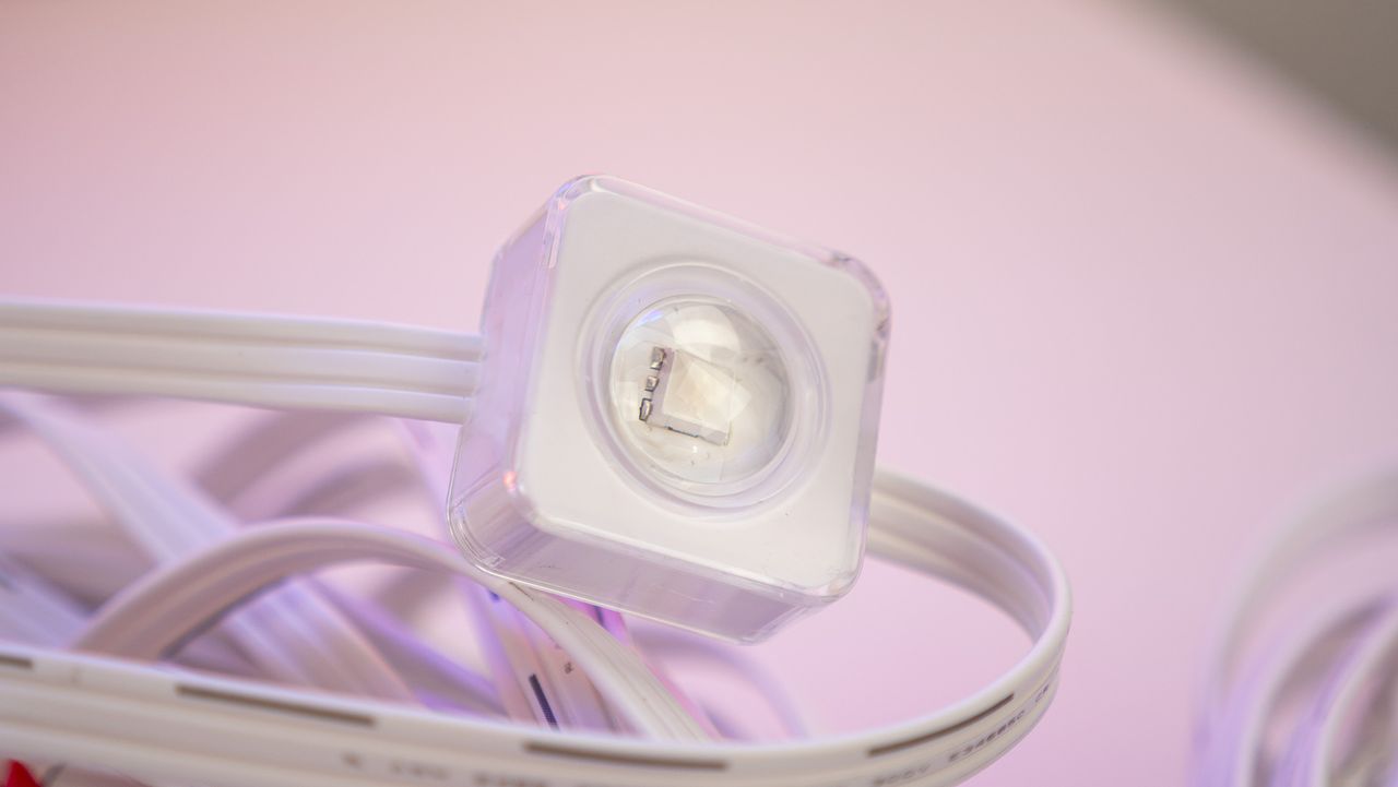 An individual "bulb" of the Govee Permanent Outdoor LightsGovee Permanent Outdoor Lights