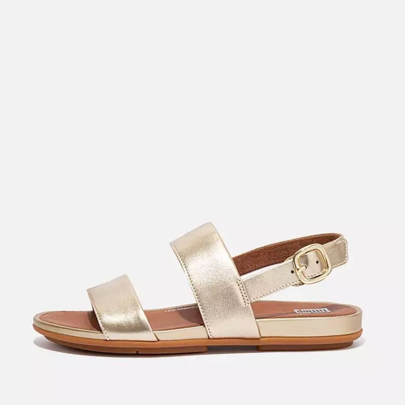 metallic sandals