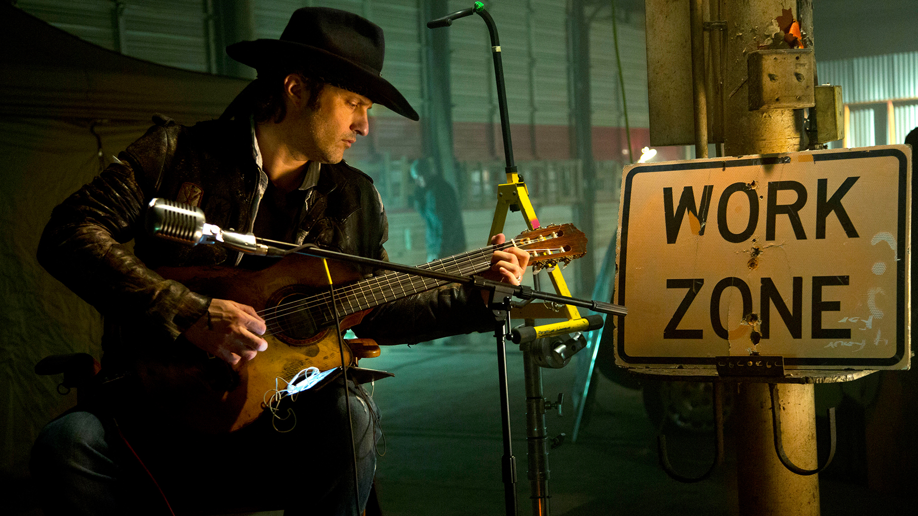 Robert Rodriguez on the set of the From Dusk Till Dawn TV show in 2014