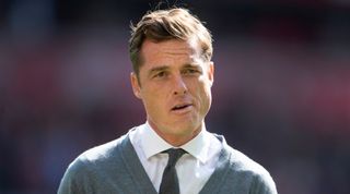 LIVERPOOL, ENGLAND - AUGUST 27: AFC Bournemouth manaager Scott Parker before the Premier League match between Liverpool FC and AFC Bournemouth at Anfield on August 27, 2022 in Liverpool, United Kingdom. (Photo by Visionhaus/Getty Images)