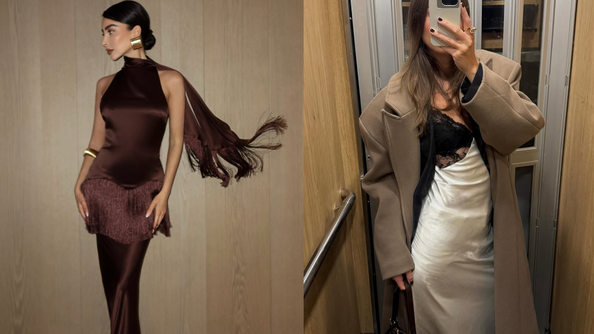 woman wearing formal winter dress 2025