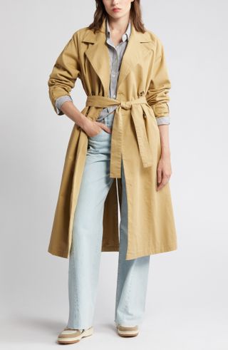 Stretch Cotton Trench Coat