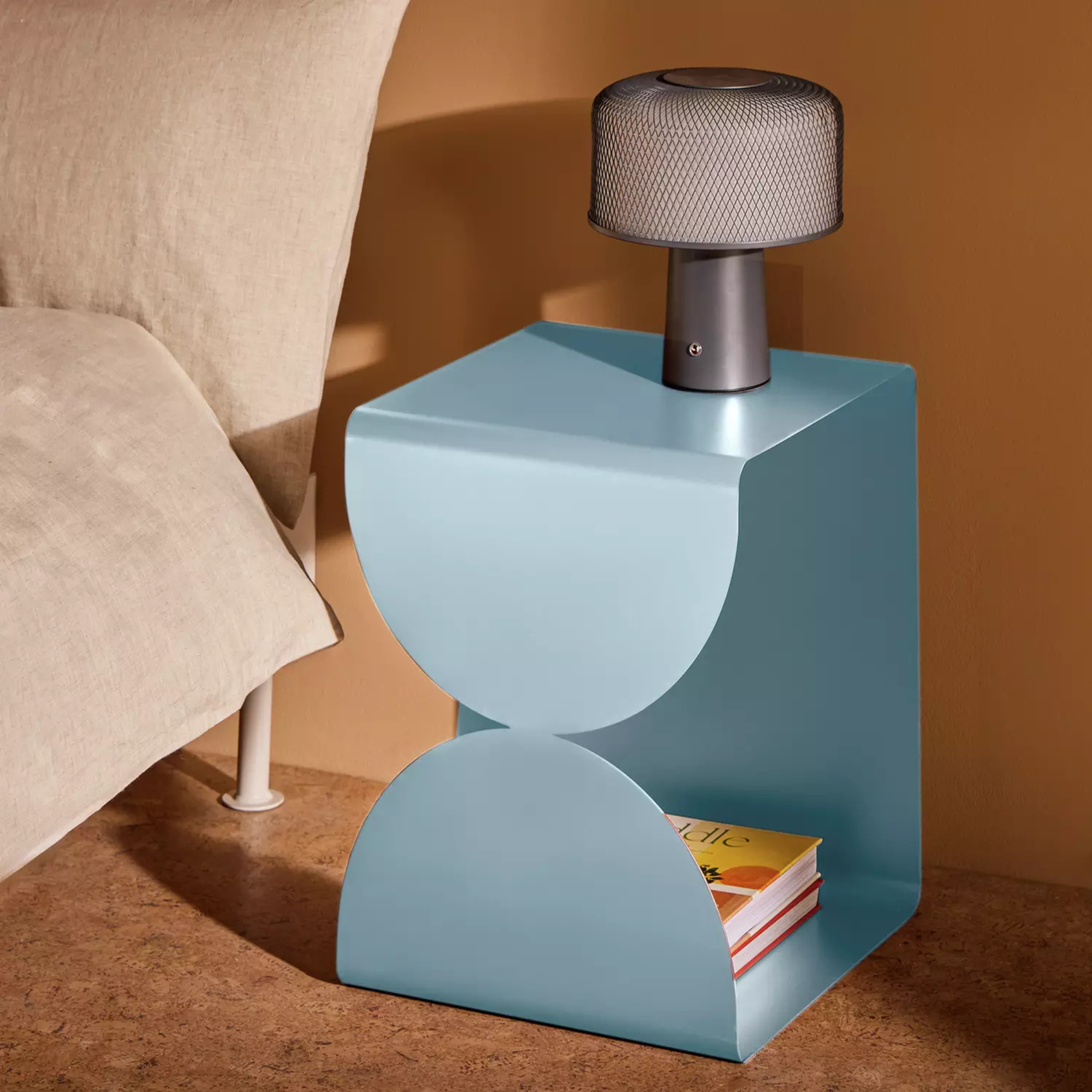 Habitat Iro Bedside Table - Light Blue