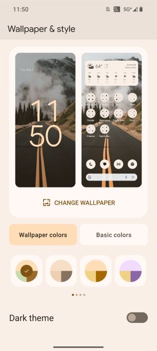 Nothing OS 2.0 Wallpaper &amp; Style menu